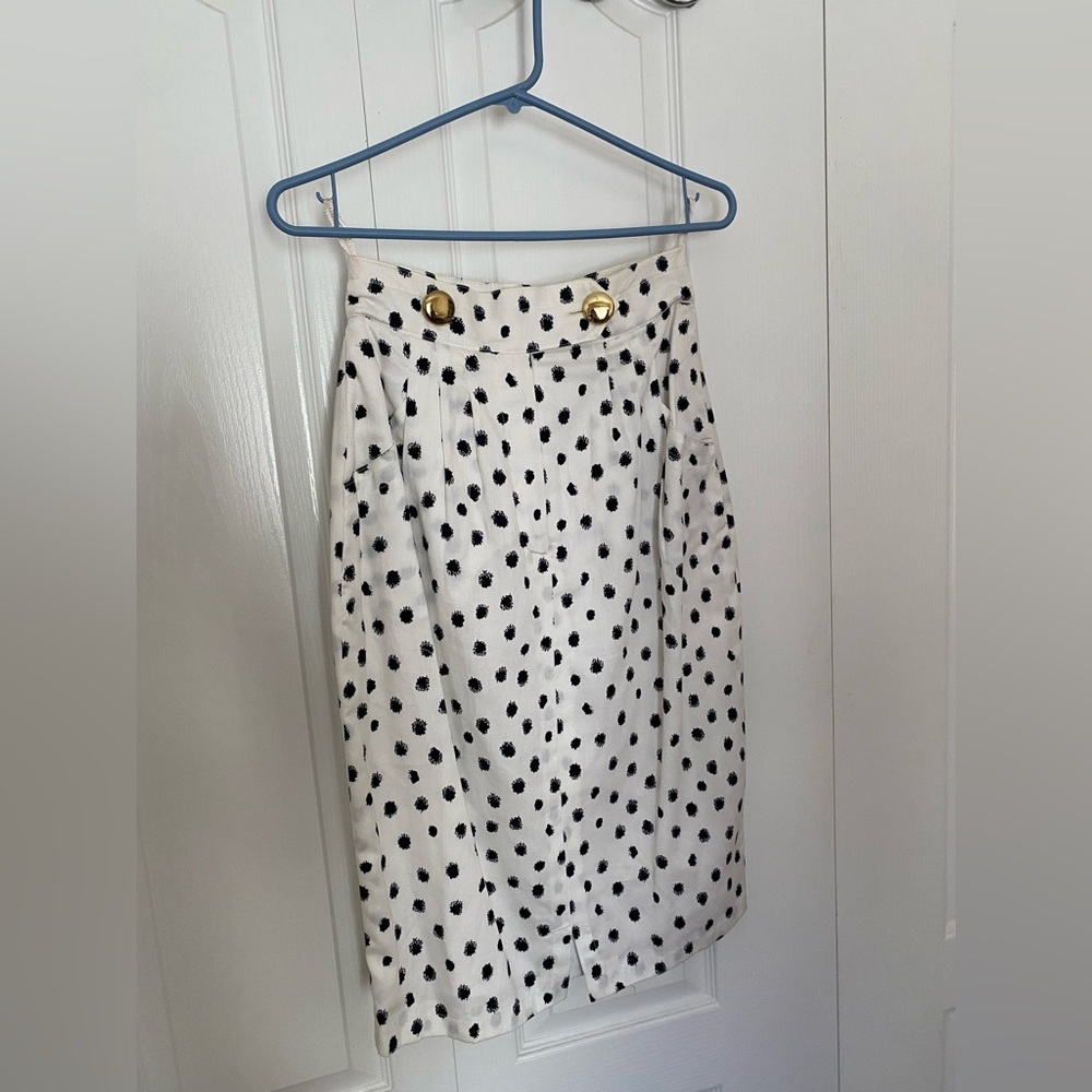 Laurel designer polka dot pencil skirt - vintage, Small, fits like a size 0-2